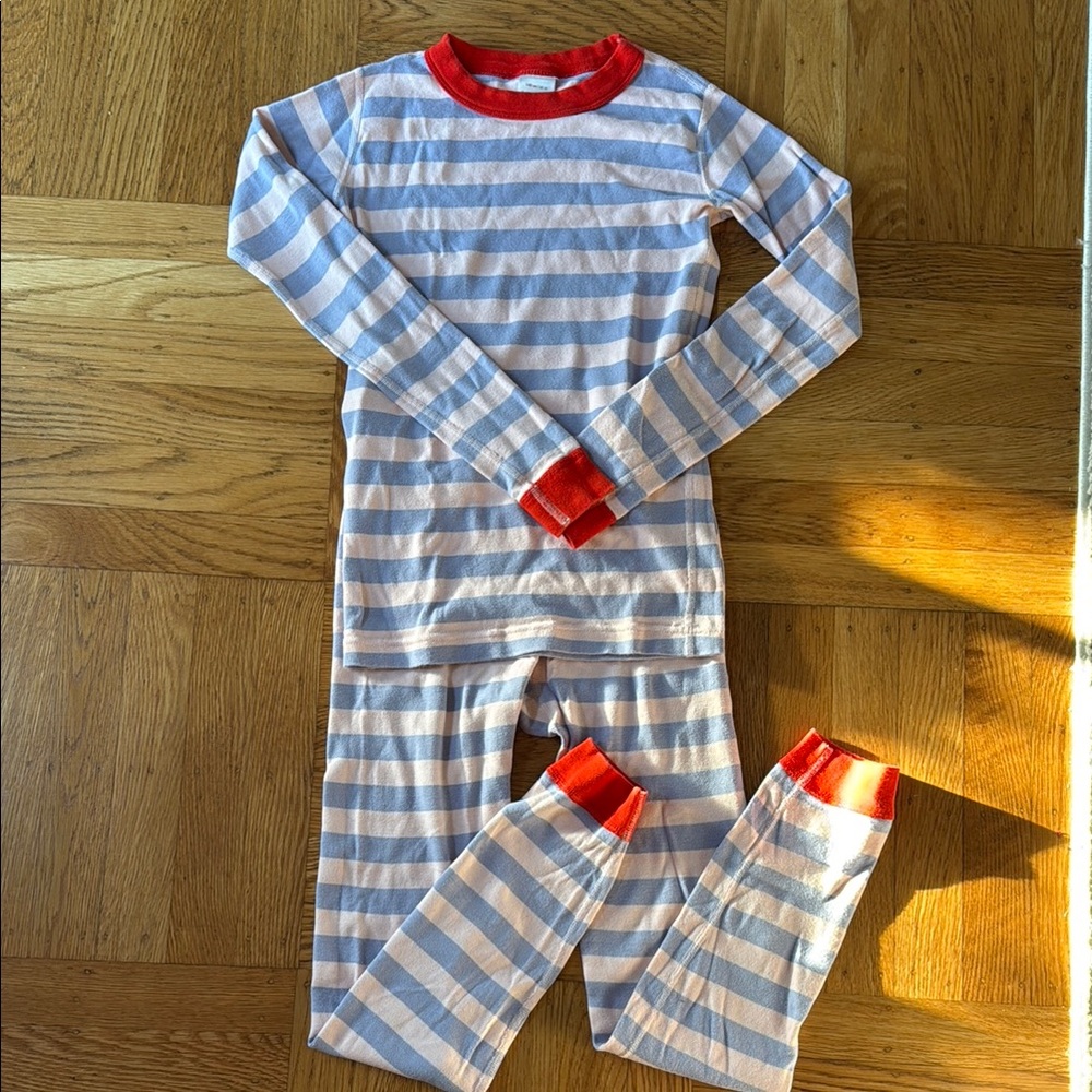 Hanna Andersson Kids Striped Long John Pajamas